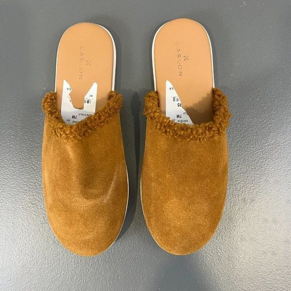 NWB CASLON Alise Brown Chestnut Slip On Flat Mules (9.5) - Picture 5 of 7